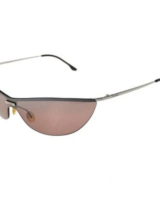 CHANEL CC Logo Sunglasses Eye Wear Plastic Metal Brown Silver 4041 33RP141 main image 12